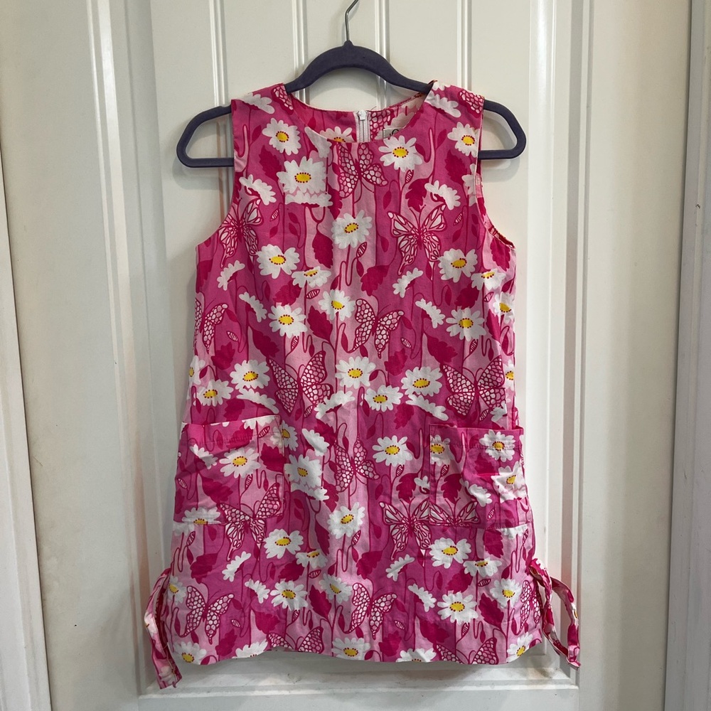 Perfect Condition Lily Pulitzer Girls Pink Floral Sleeveless Dress